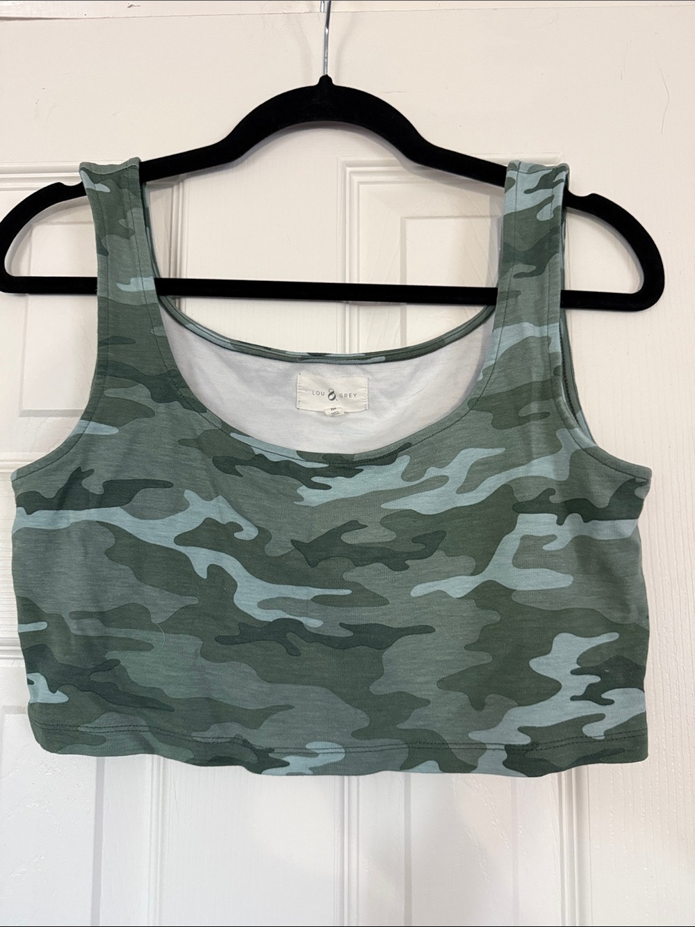 Lou & Grey Green Camo Crop Tank